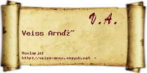 Veiss Arnó névjegykártya